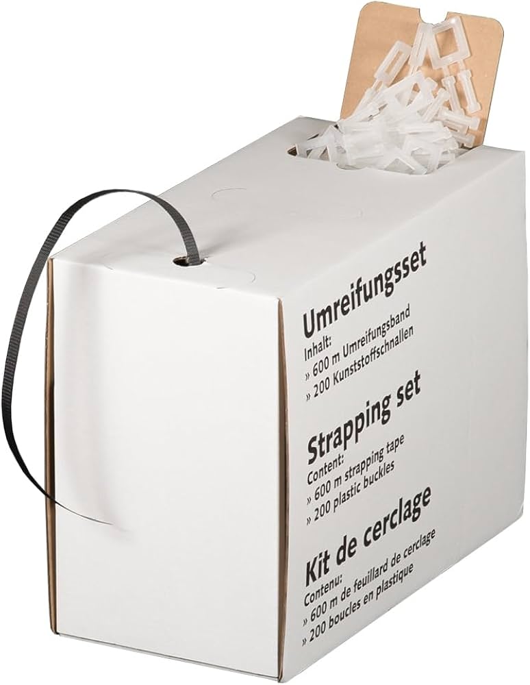 PP-Umreifungsband 12,7 x 0 ,55 mm 600 lfm. Handy-SET 