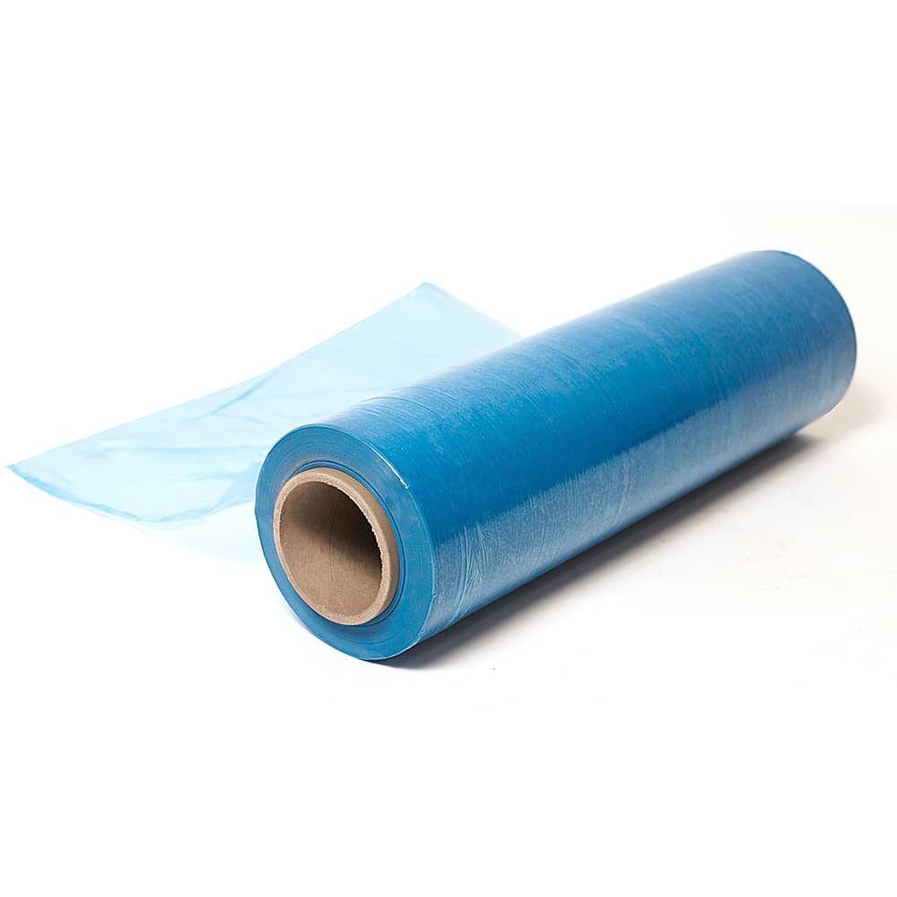 Handstretchfolie 17my - 450 mm x 300 m blau-transluzent BRC-Zertifiziert 