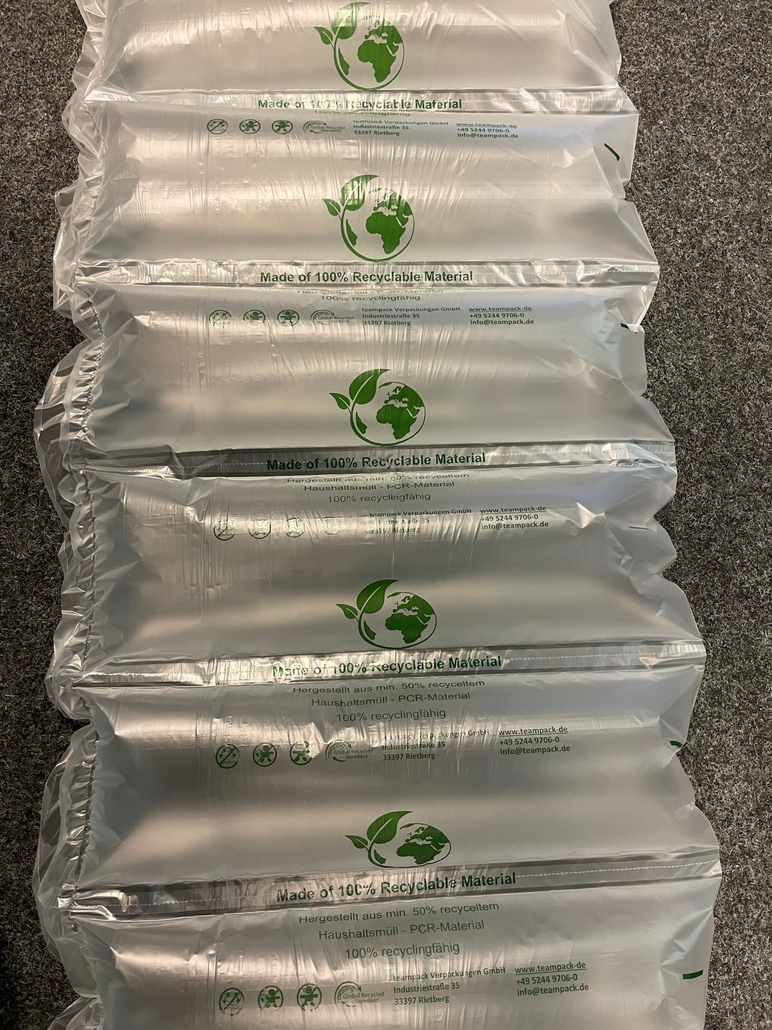 Luftkissenfolie Single Tube 400 x 150 mm 