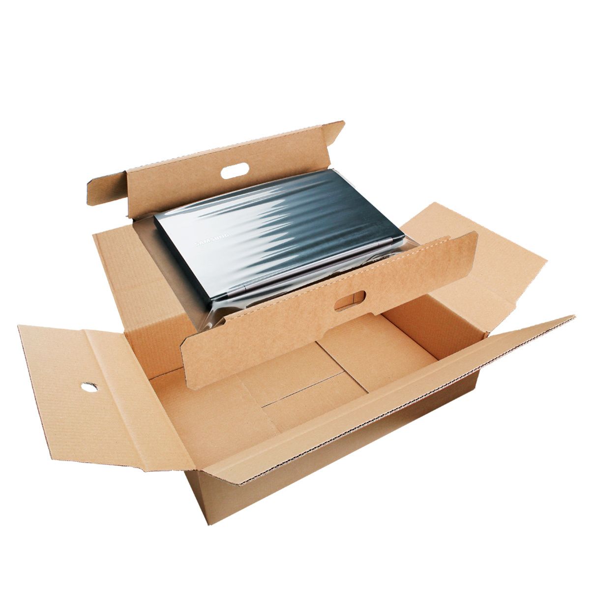 Faltkarton - 548 x 358 x 120 mm Fixierverpackung für Notebooks Lapsnap